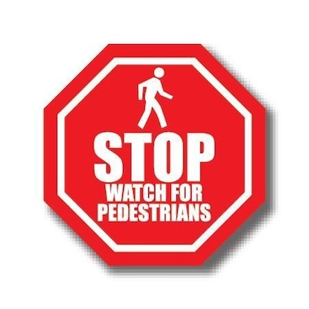 Ergomat 20in OCTAGON SIGNS - Stop Watch for Pedestrians DSV-SIGN 400 #0033 -UEN